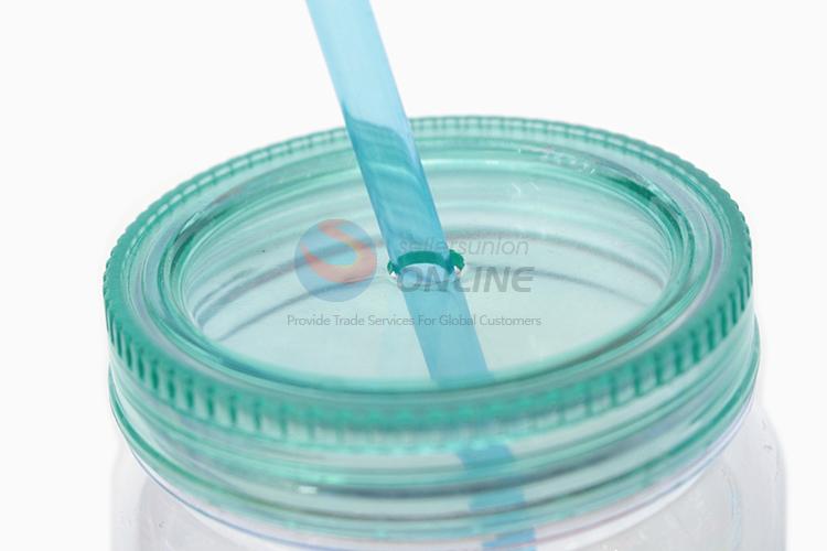 Factory directly sell plastic water bottle with straw