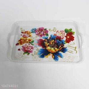Cool factory price salver with flower pattern