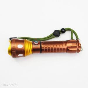 Creative Supplies Golden Color Aluminum Alloy Super Flashlight with T6 Lamp Bulb and 18650 Battery