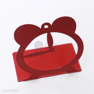 Wholesale Cheap Price Red Color Clock Shaped Metal <em>Bookends</em>