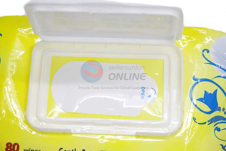 Promotional Custom 80 Pcs Baby Wipes Wet Tissue with Cover