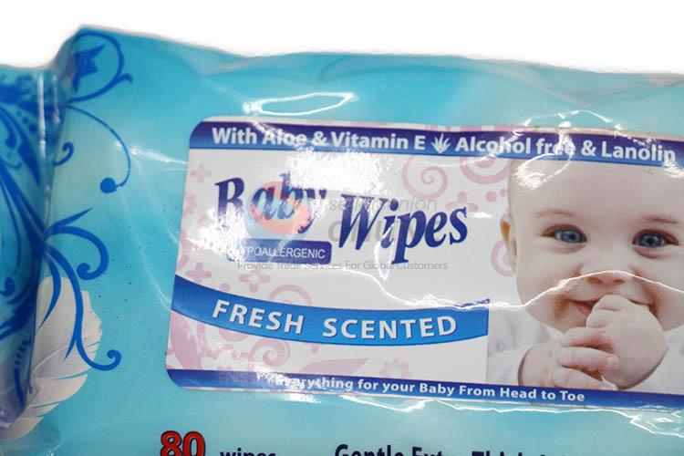 Wholesale Nice Design 80 Pcs Baby Wipes Wet Tissue Cleaning Wipes