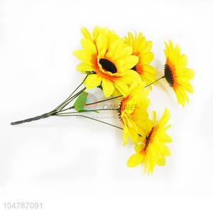 Wholesale A Bunch of Yellow Color Artificial Carnation Bouquet for Wedding Party Home Decorative