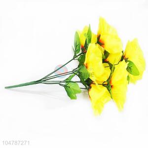 Bottom Prices A Bunch of Yellow Color Artificial Flower Decoration Charm Artificial Flowers