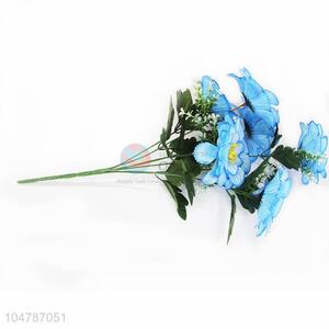 Blue Color Vivid Fake Flower Wedding Flower Bridal Bouquets Decoration