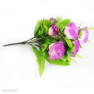 Beautiful Artificial Purple Roses Flowers for Festival Party Decoration