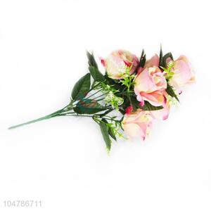 Wholesale Pink Rose Fake Flower for Wedding Decoration