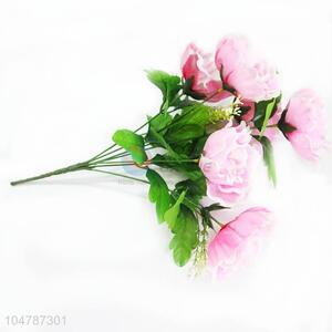 A Bunch of Pink Color Artificial Rose for Wedding Party