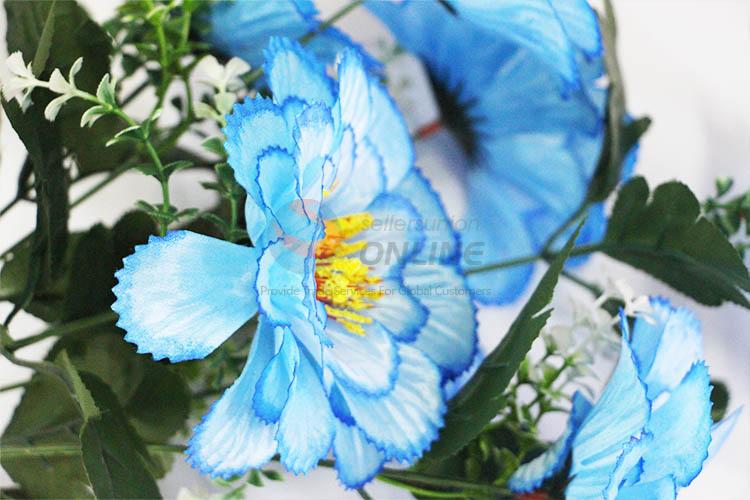 Blue Color Vivid Fake Flower Wedding Flower Bridal Bouquets Decoration