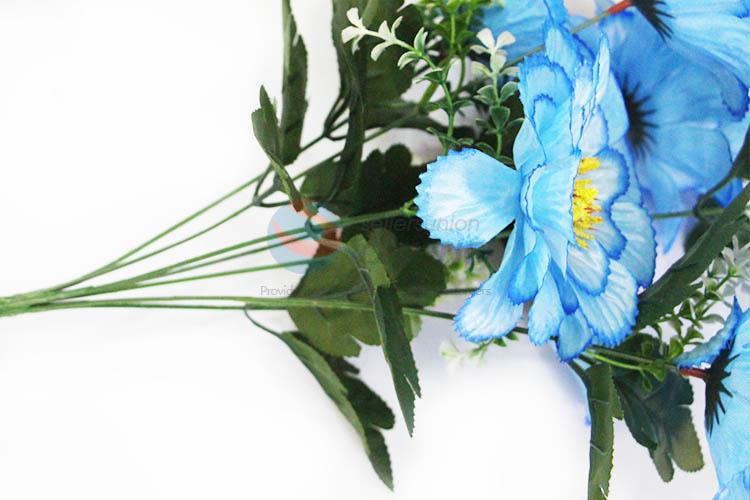 Blue Color Vivid Fake Flower Wedding Flower Bridal Bouquets Decoration