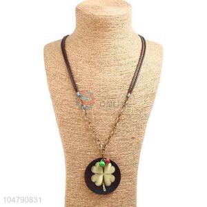 Wholesale new style vintage alloy pendant wooden necklaces