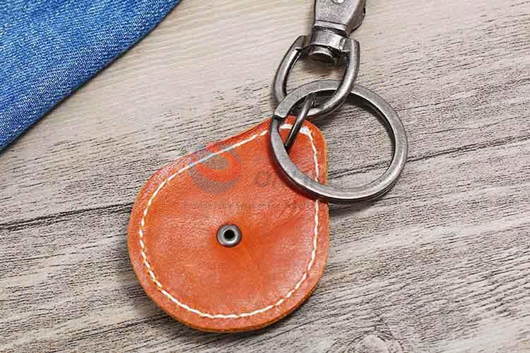 Latest design cowhide key chain key ring