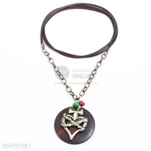 Latest design vintage alloy pendant wooden necklaces