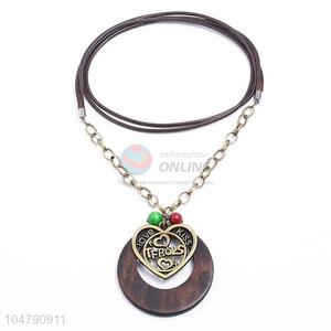 Top manufacturer vintage alloy pendant wooden necklaces