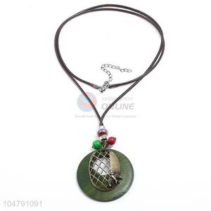 Top sale vintage alloy pendant wooden necklaces