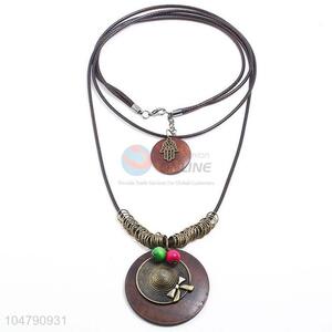 Made in China vintage alloy pendant wooden necklaces