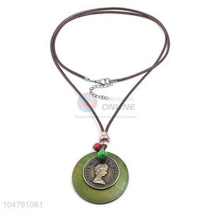 Most popular cheap vintage alloy pendant wooden necklaces