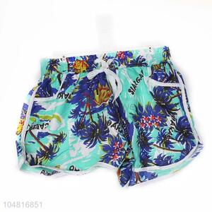 Top Sale Coconut Tree Pattern Beach Pants Casual Short Pants