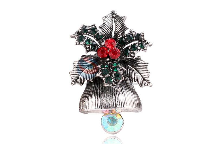 Factory customized bell shape alloy brooch