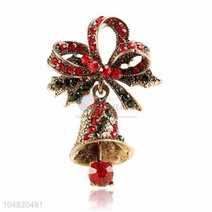 Direct factory Christams bell shape alloy brooch