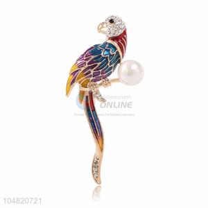 Top quality cheap parrot shape alloy brooch