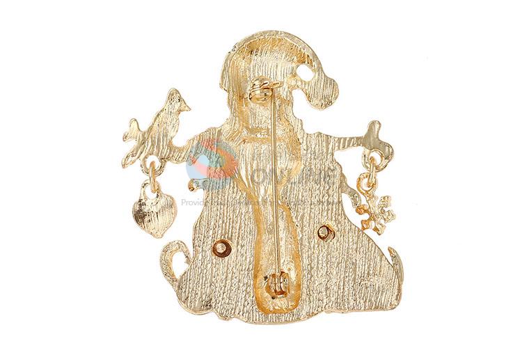 Made in China snowman shape alloy brooch