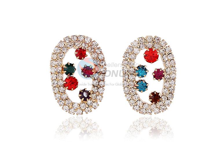 Customized wholesale colorful rhinestone necklace&earrings set