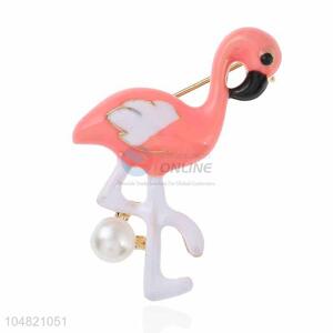 Factory wholesale flamingo shape alloy brooch