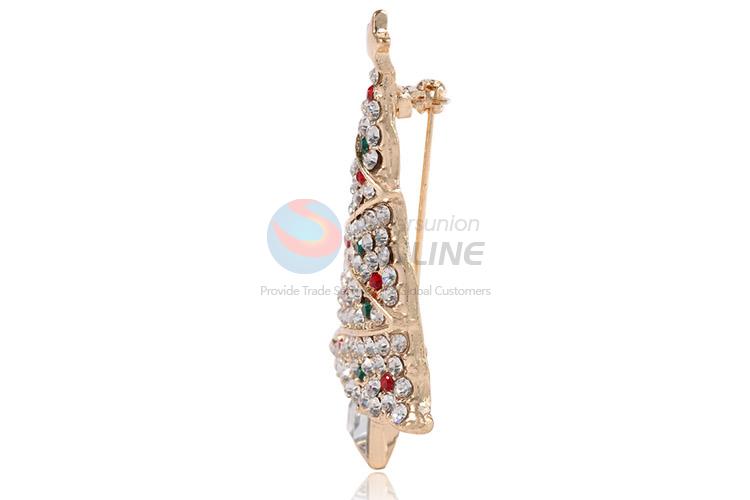 Made in China Christams tree shape alloy brooch