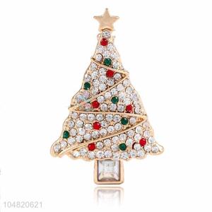 Made in China Christams tree shape alloy brooch