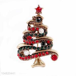 Factory sales Christams tree shape alloy brooch
