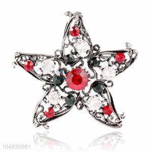 Wholesale new style star shape alloy brooch