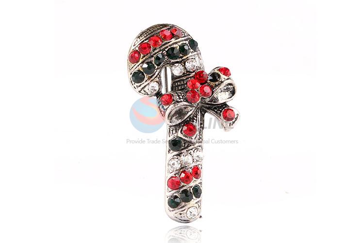 New arrival Christams truncheon shape alloy brooch