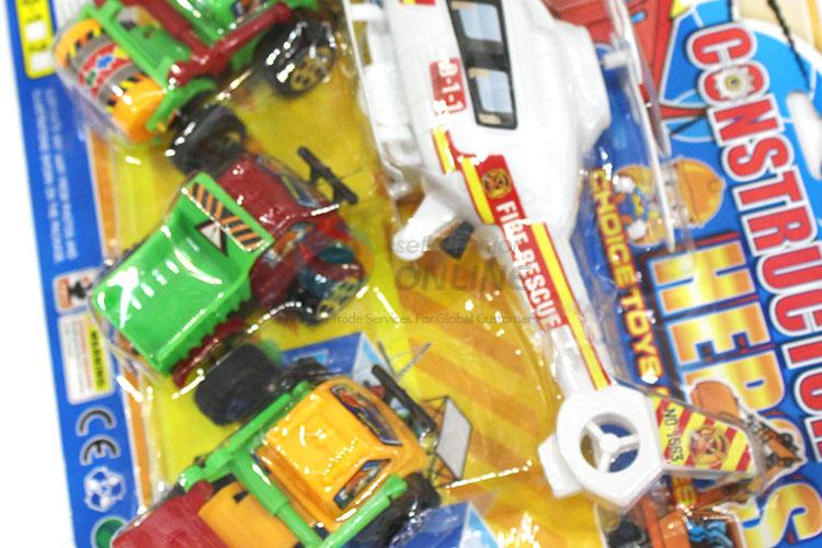 New design plastic helicopter with pull-back truck set