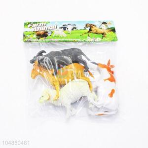 Wholesale cheap plastic farm animals 4pcs