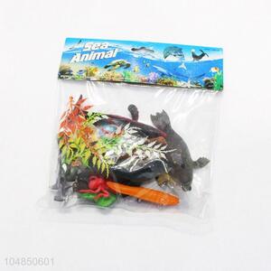 Wholesale cheap plastic sea animals 4pcs