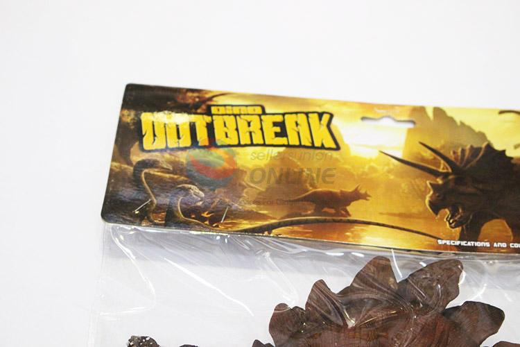 China branded plastic dinosaur model toy 6pcs
