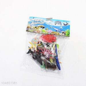 Low price plastic sea animals 18pcs