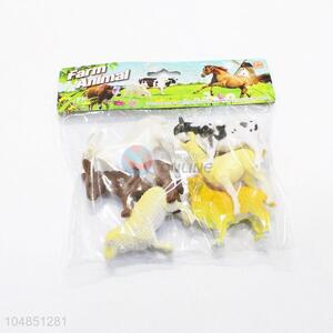 Factory promotional plastic farm animals 6pcs