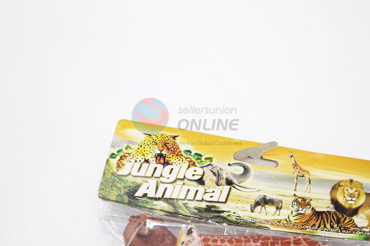 Wholesale custom plastic jungle animal toy 8pcs