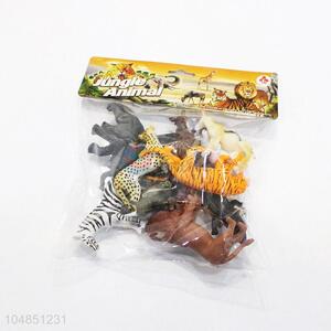 Bottom price plastic jungle animal toy 12pcs