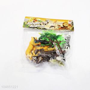 Cheap wholesale plastic jungle animal toy 16pcs