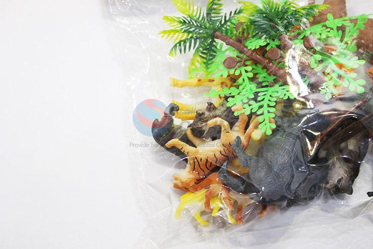 Factory promotional plastic jungle animal toy 16pcs