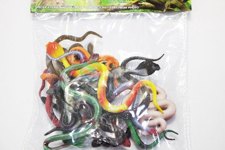 New arrival plastic snake model toy 12pcs