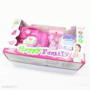 Kids Simulate Oven Mini Simulation Electric Sewing Machine + Vacuum Cleaner Set House Education Toy