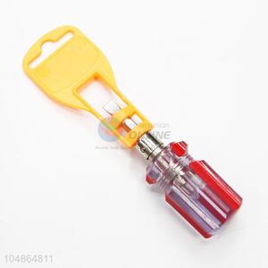 Low Price Plastic Handle Retractable Dual-purpose Screwdrivers with Protective Cover