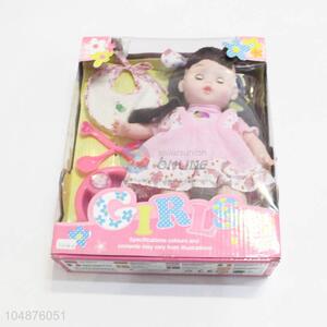 Recent design baby doll with dishware toy