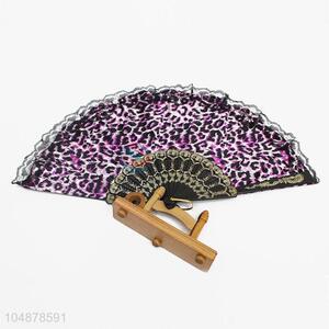 Rose Pattern Portable Folding Lace Hand Fan