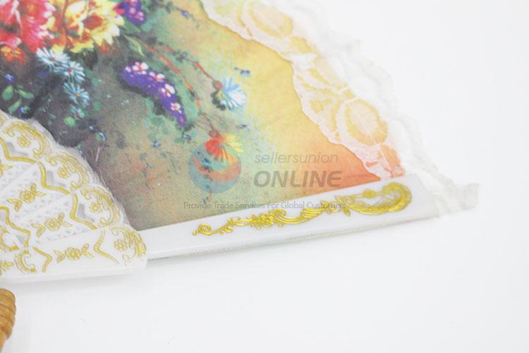 New Fashion Women Lace Flower Pattern Folding Hand Fan