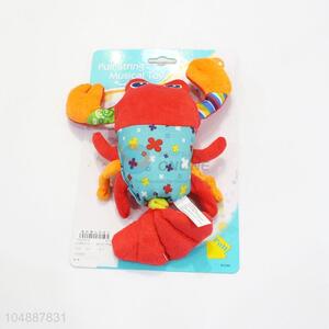 Best selling crayfish shape pull string musical plush toy